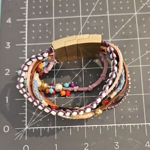 Plunder Purple and Blue Multi-Strand Bracelet